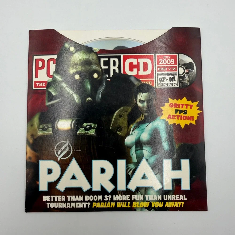 PC Gamer CD July 2005 Disc 7.55 Pariah FPS Action Vintage PC Game Demo Disc